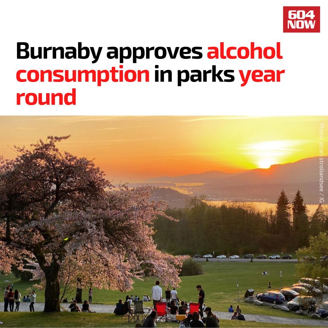 New #Burnaby bylaws come into effect this June 24th! 🍻 🏞️

Following a successful pilot last summer, Burnaby City Council has now approved year-round alcohol consumption in almost all Burnaby parks.🌳☀️

Note that there are restrictions, like no consumption between dawn - dusk.