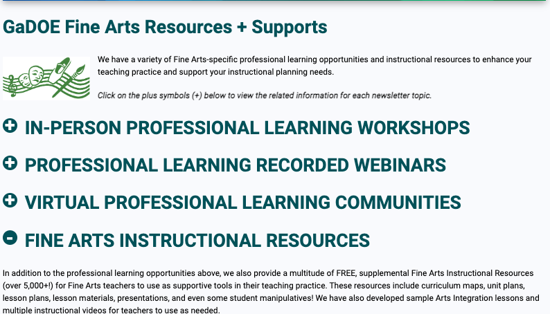 GA Dept of Education Fine Arts tweet media