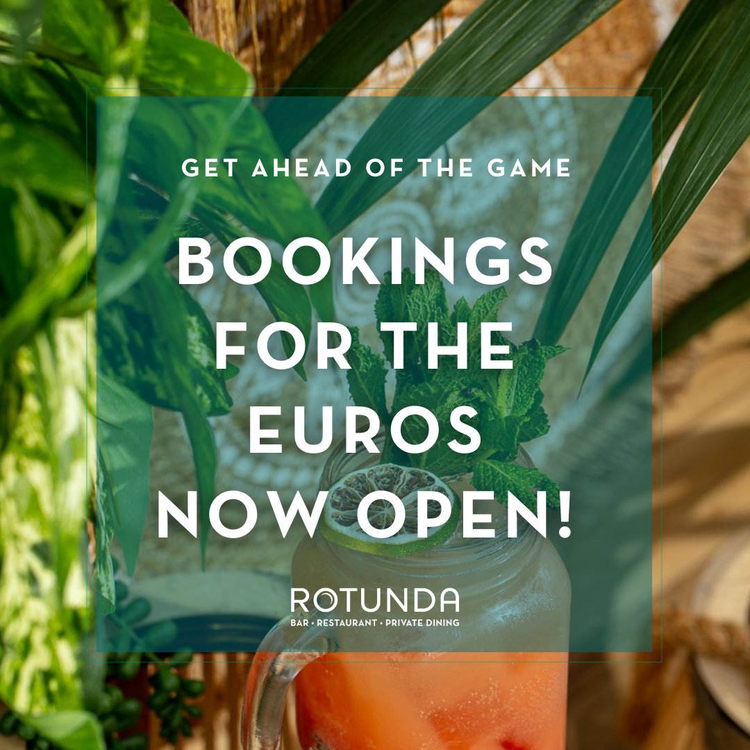 ⚽ It's all kicking off!⚽ While walk-ins are welcome, secure your spot by booking ahead and opting for our Platter Package. For just £40, enjoy a delicious platter of bar bites, a bucket of four refreshing bottles of Moretti. rotundabarandrestaurant.co.uk/watch-the-euro…