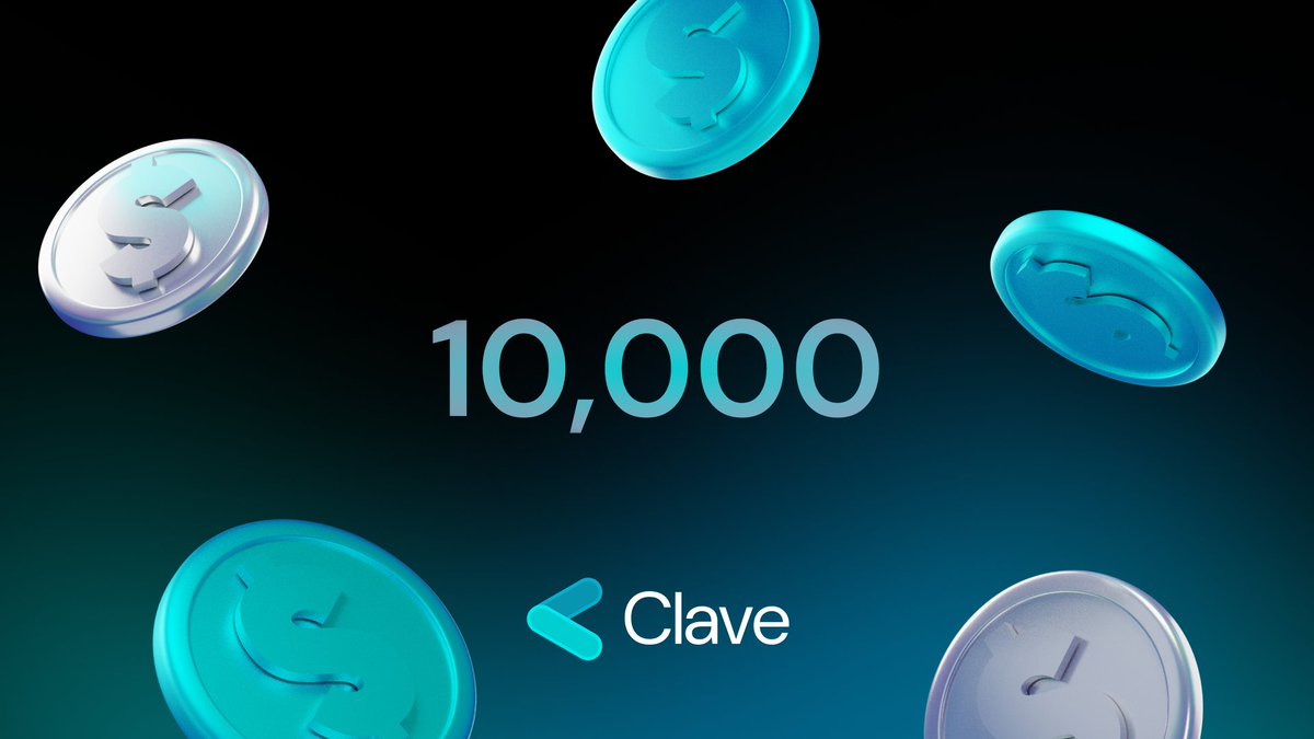 Over 10k transactions happened, and all gas fees were paid by Clave's paymaster! 🎉 Thanks all for contributing to the growth of our community and shaping the future of onchain finance with us. 📲 Create your wallet to explore @zkSync ecosystem for free: getclave.io/download