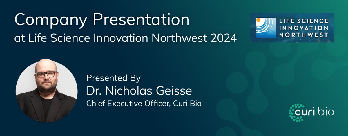 If you're at #LifeScienceInnovationNW today, don't miss Curi Bio's company presentation, given by CEO Dr. Nicholas Geisse, at 2:47pm. 

#LifeScienceWashington #LSINW24 #LifeScienceConference #WashingtonState #Biotech #3DTissues #TranslationalResearch #EngineeredTissues
