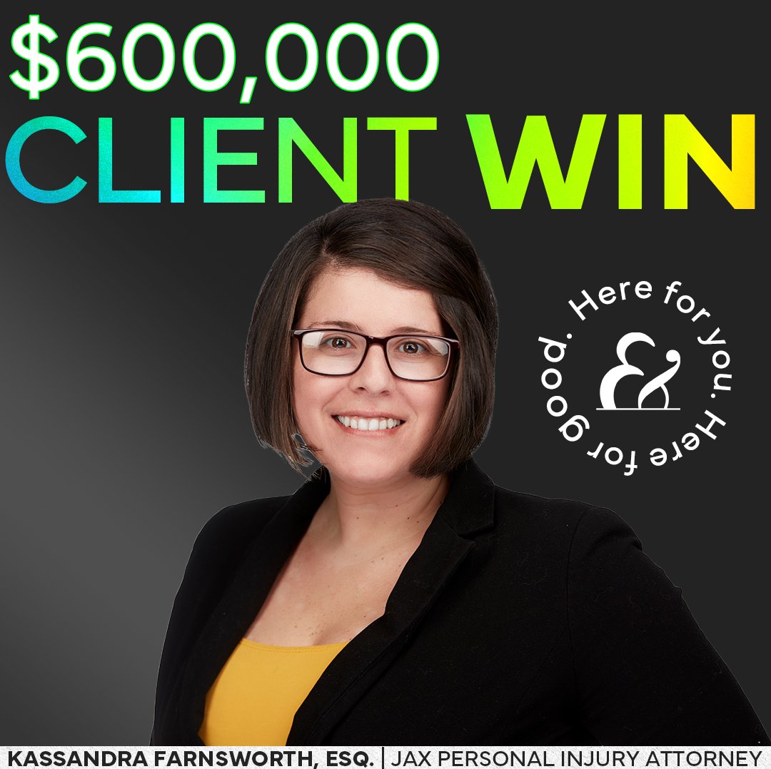 Congratulations to Jacksonville personal injury attorney, Kassandra Farnsworth, for recovering a #clientwin of $600,000! Here for you, here for good! #FarahandFarah #FarahFight #Jacksonville #DTJax