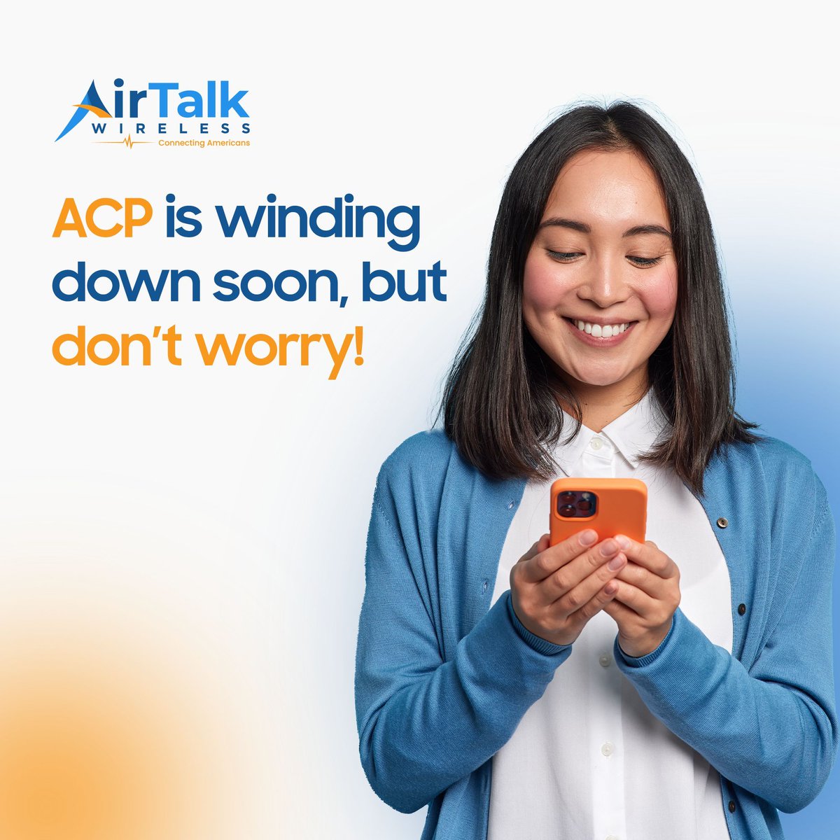 WirelessAirtalk's tweet photo. As ACP comes to a close, let's highlight AirTalk Wireless's standout features! We offer qualifying individuals the choice of their preferred smartphone, along with 5G high-speed internet and more!
โก๏ธ To learn more, visit https://t.co/OdYH0cLtAS #AirTalkWireless #ACP #Lifeline https://t.co/ixwz8XXGzH