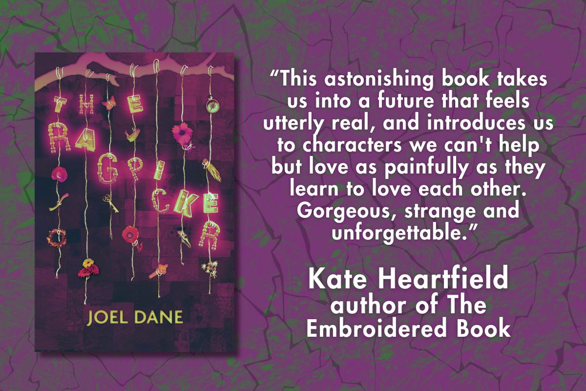 Thx Kate Heartland (The Emroidered Book) for this wonderful blurb for #TheRagpicker by Joel Dane, coming July 23, 2024! smpl.is/9057w #JoelDane #dystopian #thefutureisnow