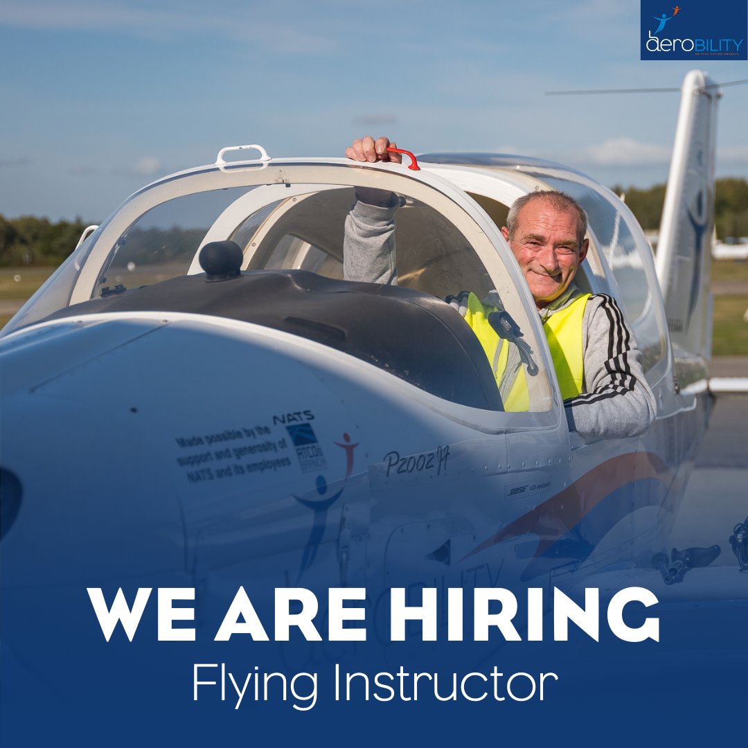 Join the Aerobility team as a Flying Instructor! To make a formal application, please send a cover letter and a copy of your CV to recruitment@aerobility.com Please read the full job description at aerobility.com/flying-instruc… #Aviation #Disability #Charity #FlyingInstructor