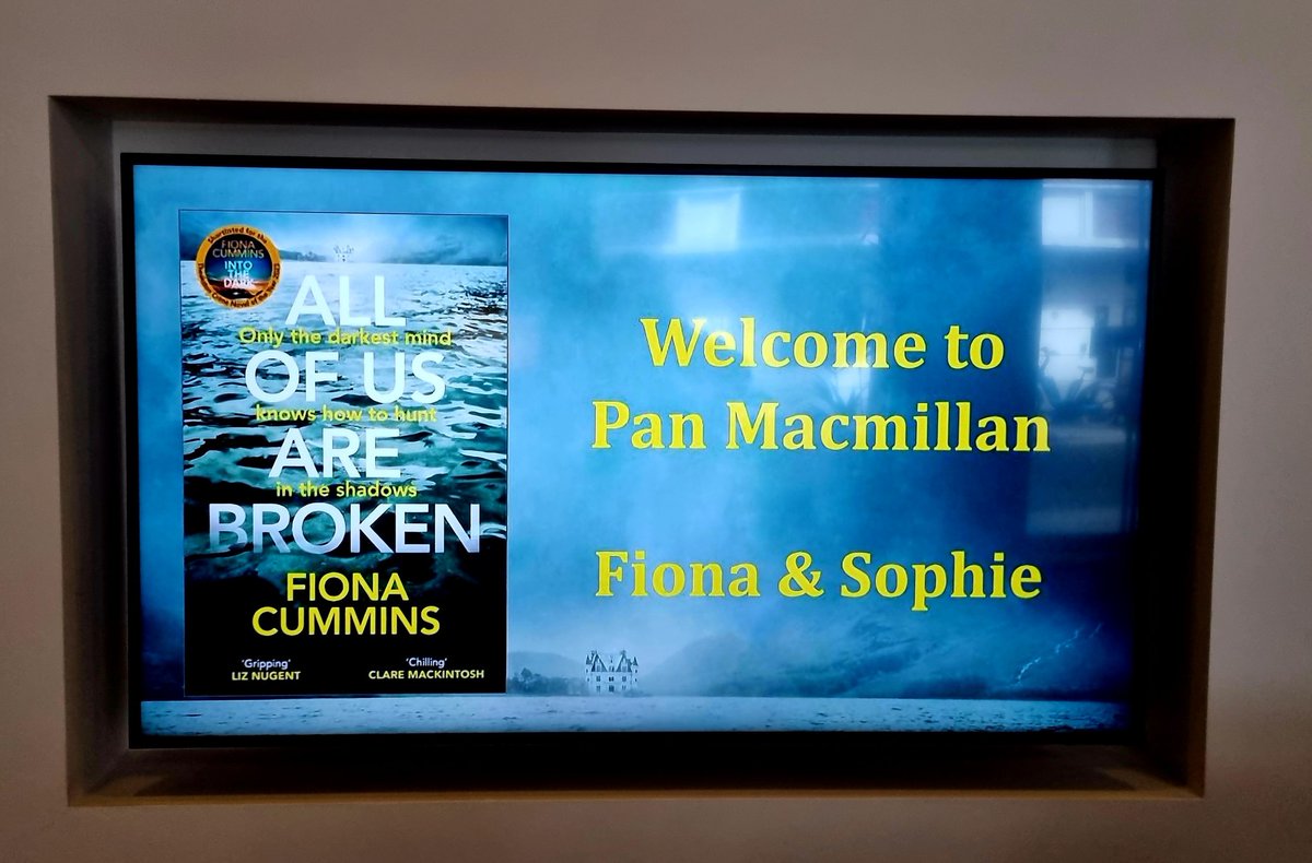 One of my favourite things about visiting my brilliant publisher, @panmacmillan, is the warm welcome that's waiting for me and my agent in reception.