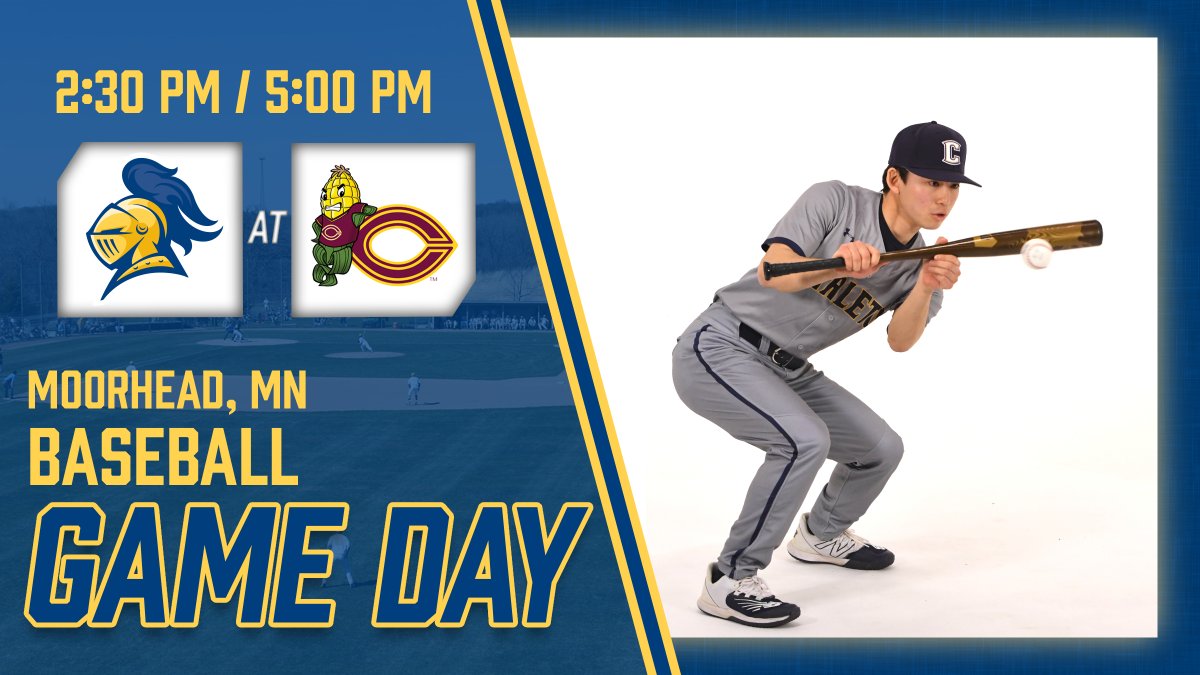 Carleton Baseball makes the trek to Moorhead for its second conference doubleheader of the week. The Knights face off against Concordia College beginning at 2:30 PM. 📺: ow.ly/Tc4B50Rhjzc 📊: ow.ly/jfv650Rhjzb #d3baseball