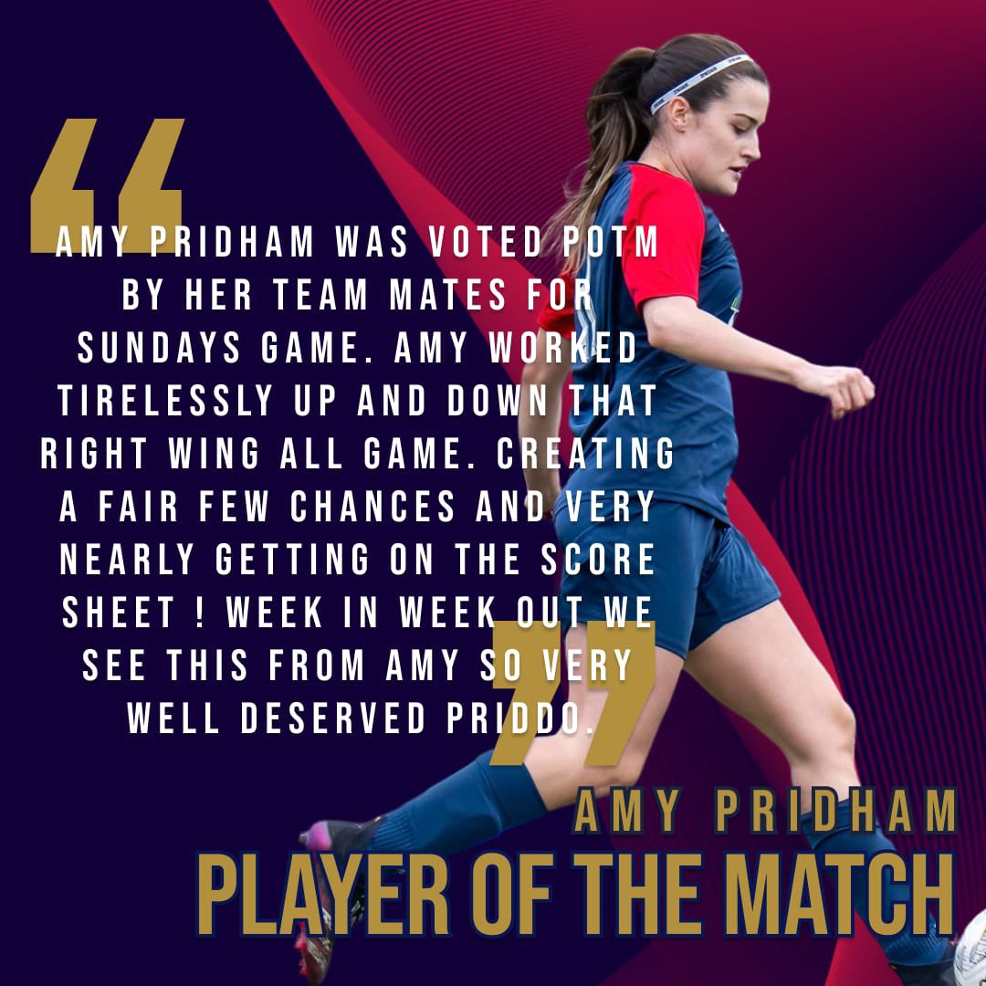 This week Prido picked up players POTM. Putting in a hell of a shift. Well deserved  🤝🏽⚽️🙋🏽‍♀️