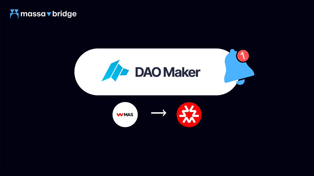 📣 Attention to all @DAOMaker sale participants! Ready to convert your $WMAS from BSC to $MAS on Massa? Head to the DAO Maker Claim page on Massa Bridge and check out the first FAQ section for step-by-step guidance! 🔗 Link: bridge.massa.net/dao-maker-claim