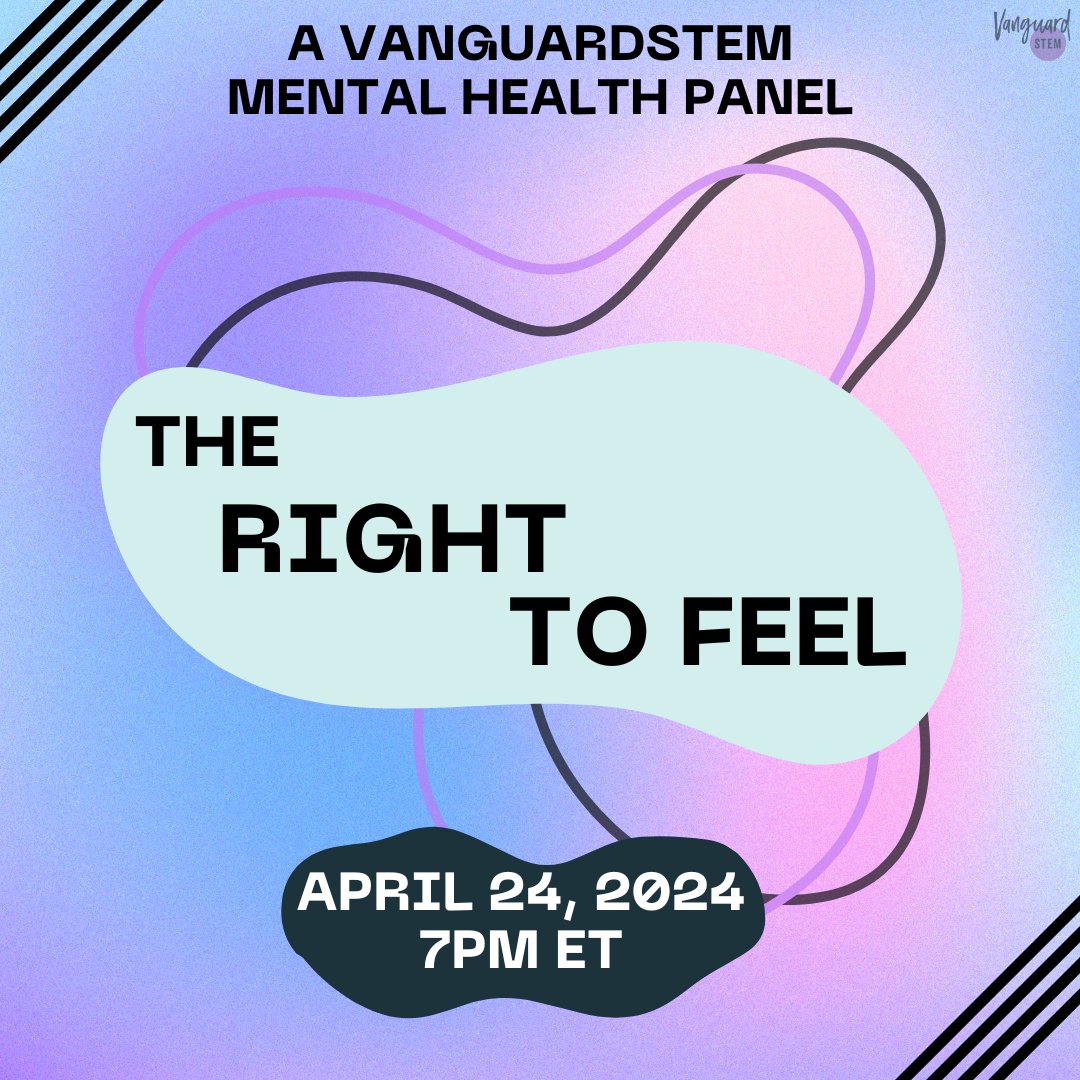 You asked & we listened! We heard your requests for a mental health focused event: Sign up for our virtual panel on reclaiming the right to express your emotions in STEM environments that conflict with your identities and values on April 24th at 7pmET us06web.zoom.us/meeting/regist…