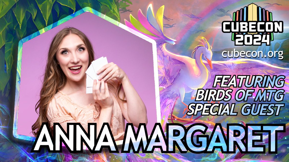 Bird Week Continues and we are excited to announce @itsannamargaret as a special guest! We can't wait to see what sort of cosplays she'll be bringing to CubeCon!