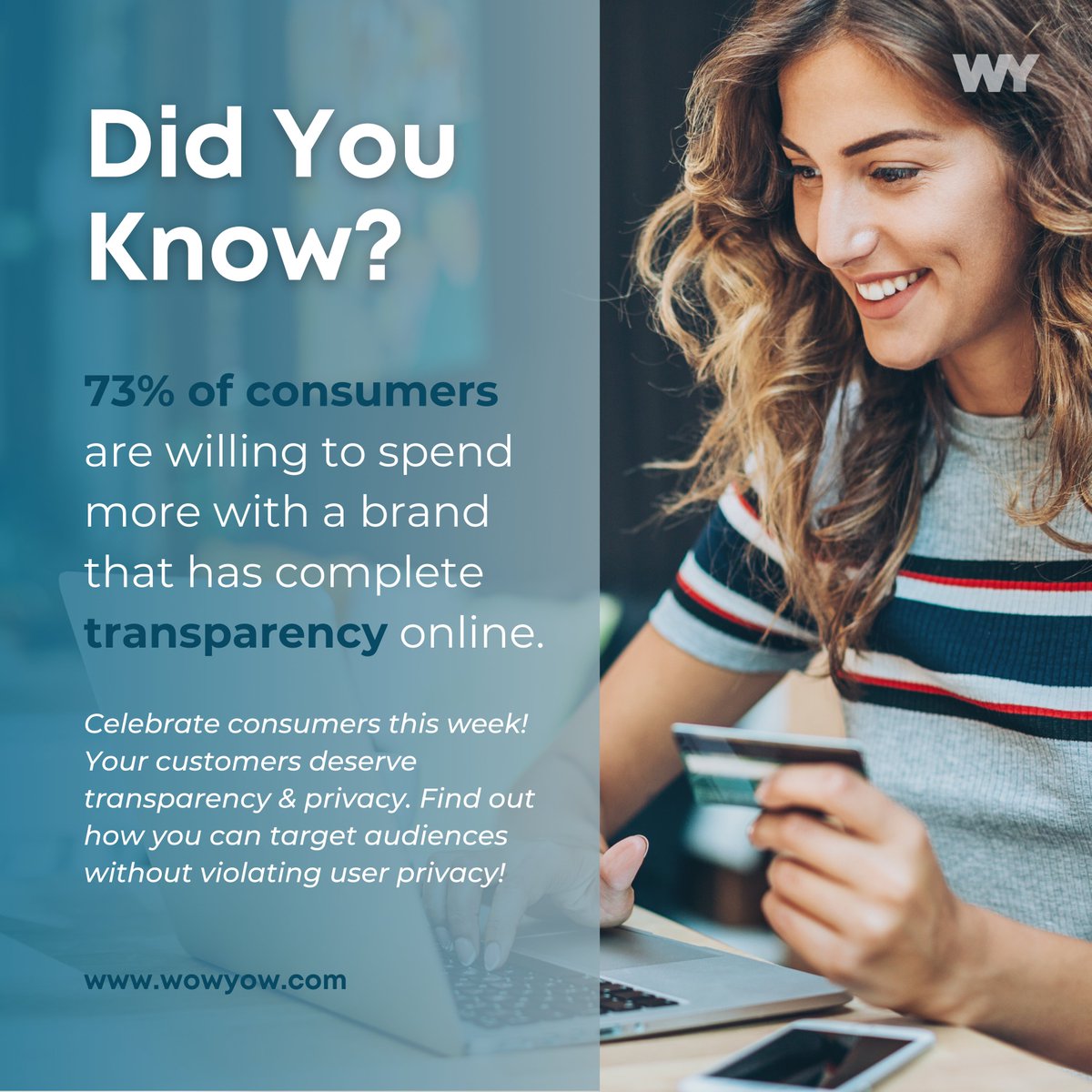 WowYow's tweet photo. 😎 Digital advertisers and publishers who prioritize transparency are the most successful 👏 when it comes to brand loyalty. Target audiences 🎯 without invading user privacy!

#WednesdayMotivation #didyouknow #FunFact #Advertising #publishing #CustomerExperience https://t.co/rhtb4CNLNr