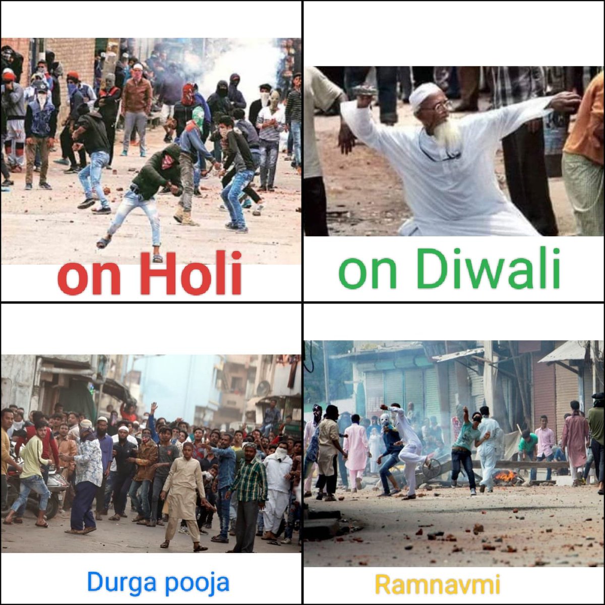 Again stones pelted on Ramnavmi proccession in Bengal..
Pissfull Cult..🤲