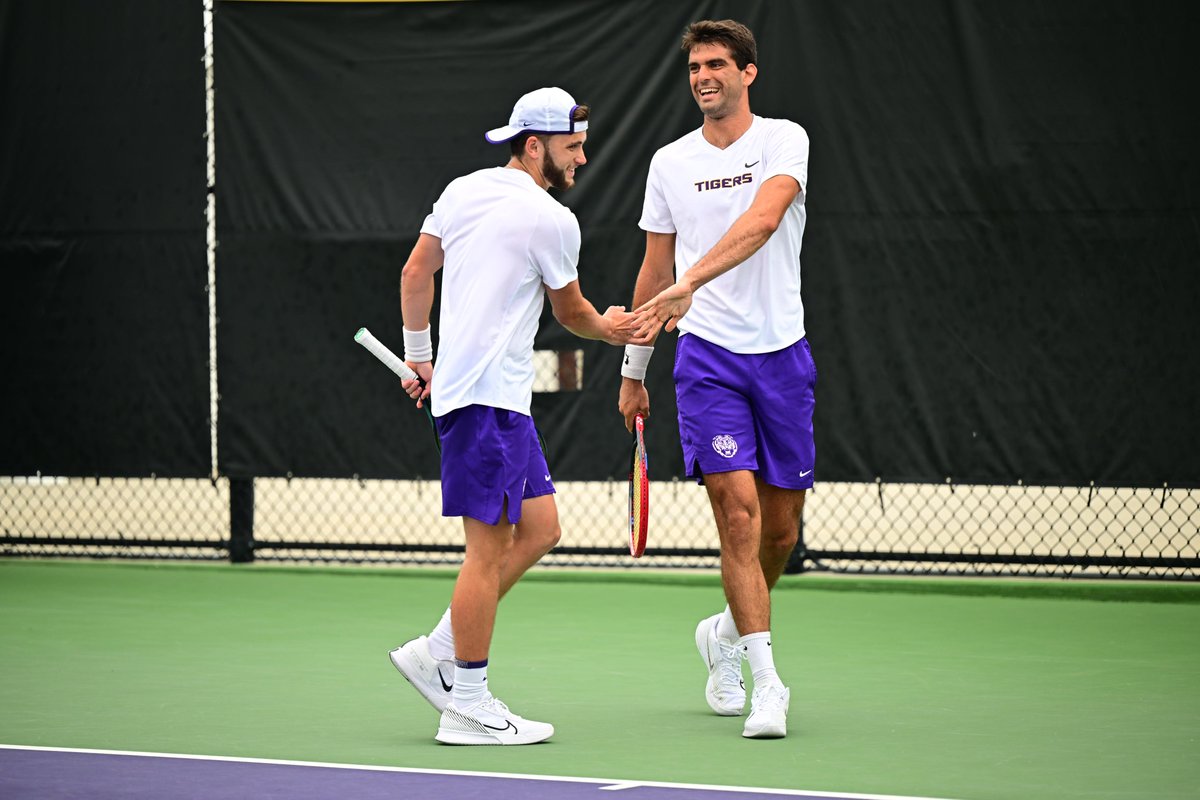 Tigers Take The Doubles Point! ✅Latinovic/Koch def. Baker/Hallquist Lithen 6-2 LSU 1, OM 0