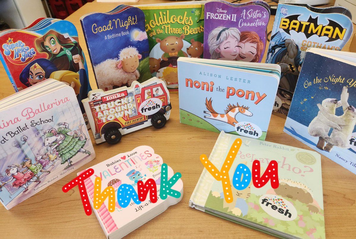 FIT4FCPS1's tweet photo. One of our FRESH Friends celebrated a birthday over the weekend and instead of presents they received book donations for our program! What an incredibly generous way to celebrate! We can't wait to share these adorable board books with our littlest fans! #FRESHReads #FRESHFriends https://t.co/oDir8oqRXw
