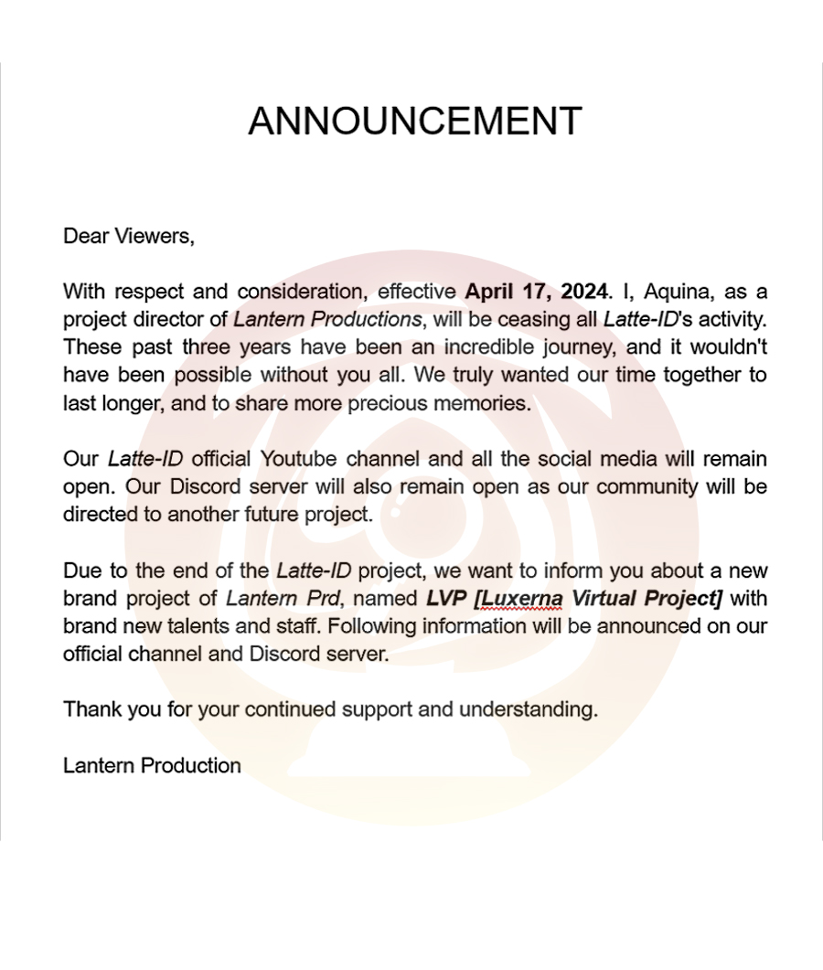 LuxernaVProject's tweet photo. [ ANNOUNCEMENT ] https://t.co/PJg9USTmtW