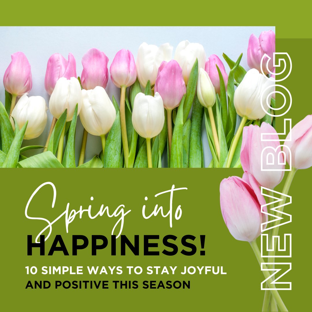 🌸 Spring Into Happiness! 🌸 
Discover 10 simple ways to stay joyful and positive this season! From embracing the outdoors to practicing gratitude, let the spirit of spring brighten your days. Read more > bit.ly/4av2Rsq 
#SpringHappiness #JoyfulLiving #PositiveVibes