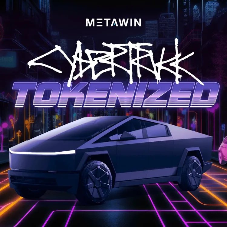 Giveaway! 👀 @Meta_Winners just tokenized a CYBER TRUCK on #BASE (no ⛽️) Enter for FREE on metawin.com I am giving away $20 in $ETH to 1 person who Likes, RTs & Tags 3 friends!!