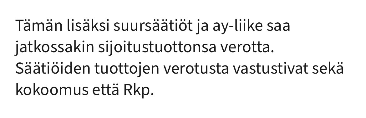 Mutta kun Marin. #säätiöt #ayliike #kokoomus #rkp #hallitus