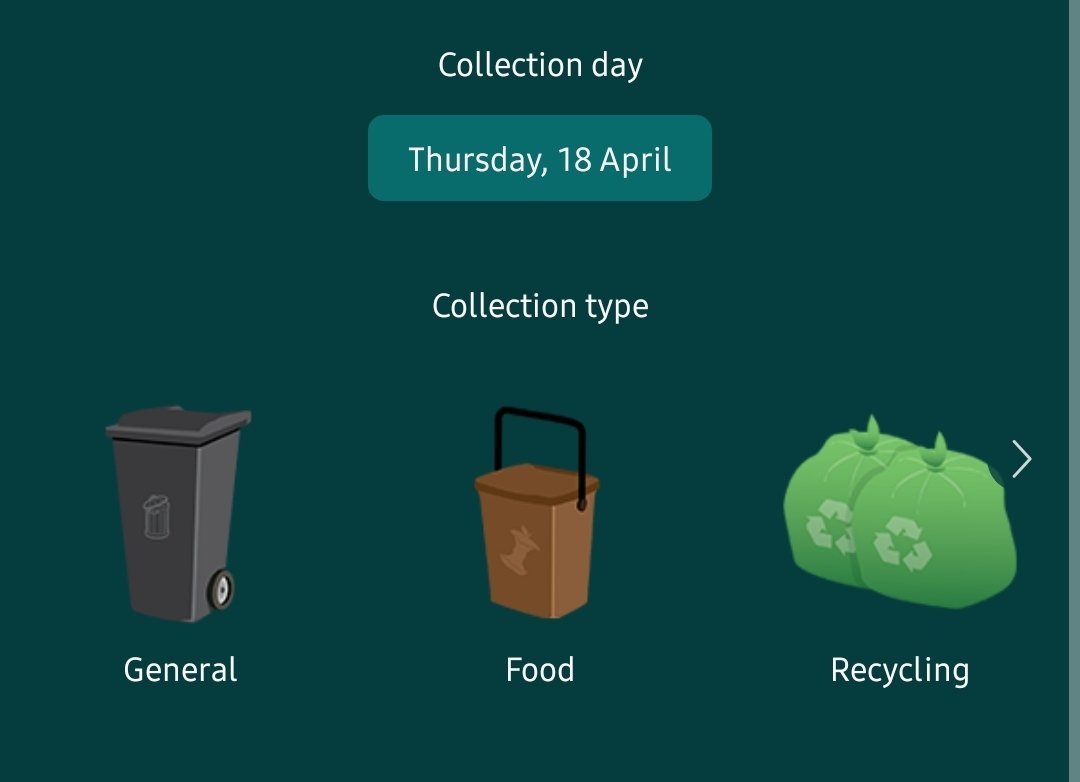 It's bin day tomorrow in Splott. New system: it's general (bin or max 3 bags), glass & food bin with red & blue sacks. Remember bring your bags in as soon as can. Old system: it's general (bin or max 3 bags), food caddy & green bags.