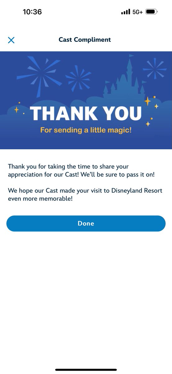 TimmyTYP's tweet photo. This is such a great idea, can’t wait to give all the great cast members at Disneyland cast compliments from the app https://t.co/uEQnzAlN4M