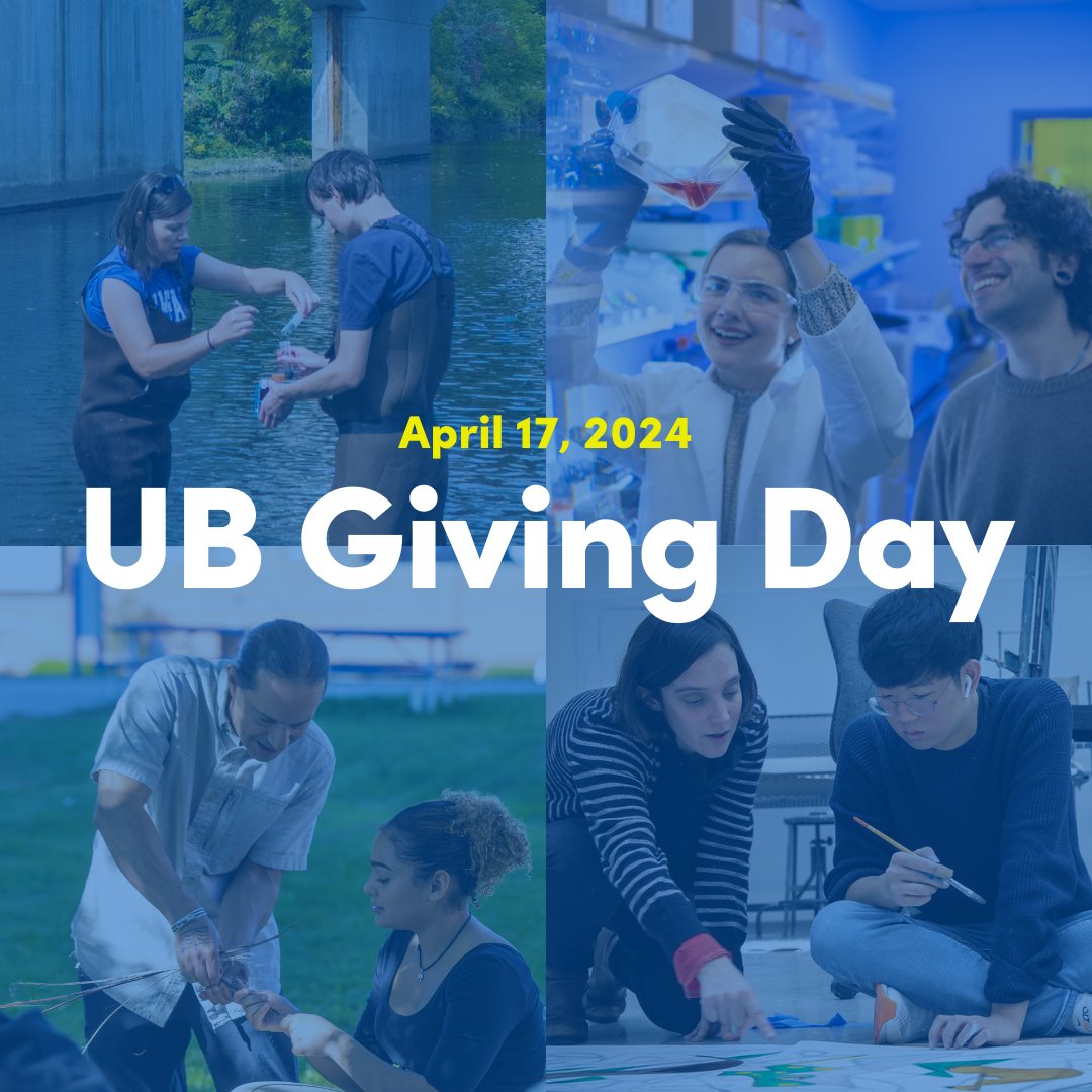 Today’s the day! There’s no time like the present to shape the future for #UBuffalo. Show your support for the College of Arts and Sciences and our students by heading to ubgivingday.buffalo.edu. #UBGivingDay