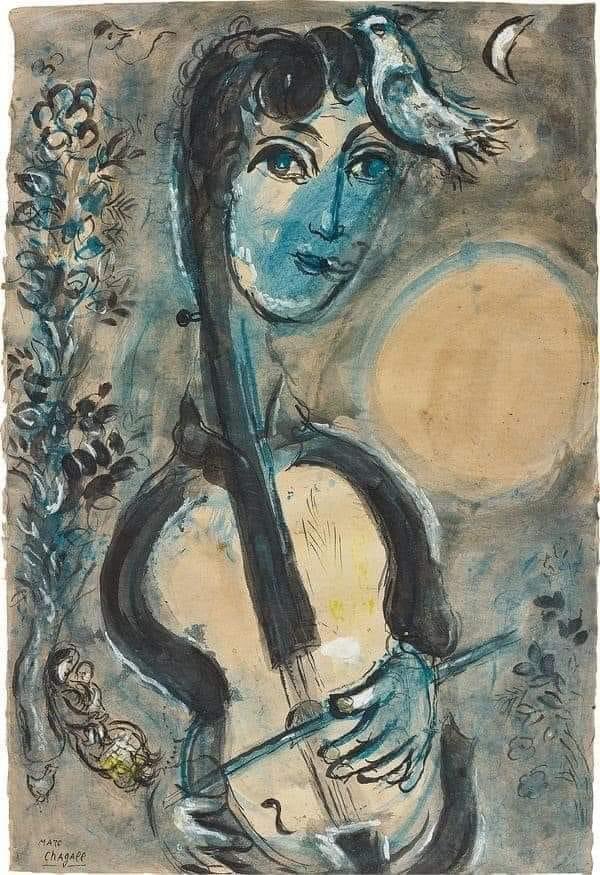 Marc Chagall, La Violoncellista, 1964