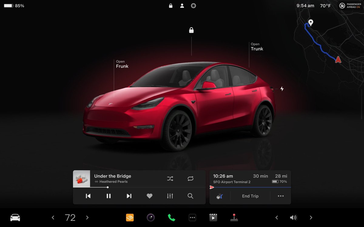 Teslazada's tweet photo. This new @tesla UI. 🤤 https://t.co/3NePint0ar