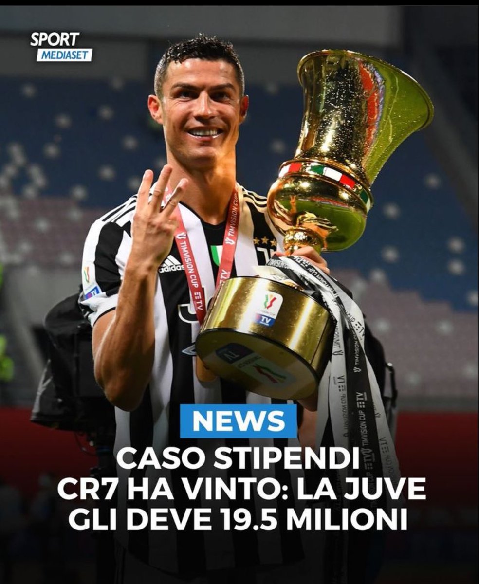 I milioni sono 9 ma @sportmediaset ci tiene a mantenere la sua linea di disinformazione.
#CristianoRonaldo