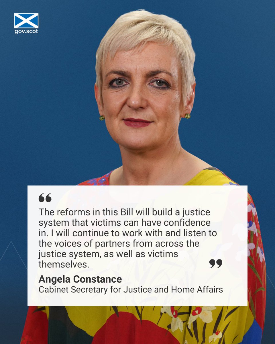 Reforms planned by @scotgov will improve how victims are treated in the justice system. Justice Secretary @AConstance23 has responded to @SP_Justice’s Stage 1 report on the Victims, Witnesses & Justice Reform Bill. ow.ly/3Any50RipVo