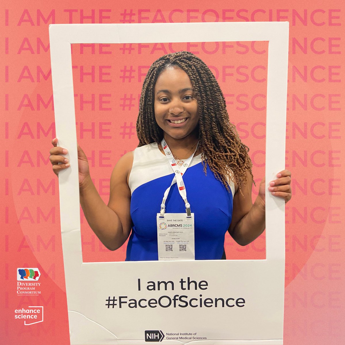 Layla, a student researcher in the @XULA_BUILD program, says, 'What I love most about being a scientist is discovering new things!' On April 24, share your own #FaceOfScience selfie and tell us what you love about research! Learn more: bit.ly/FOS424 @EnhanceScience