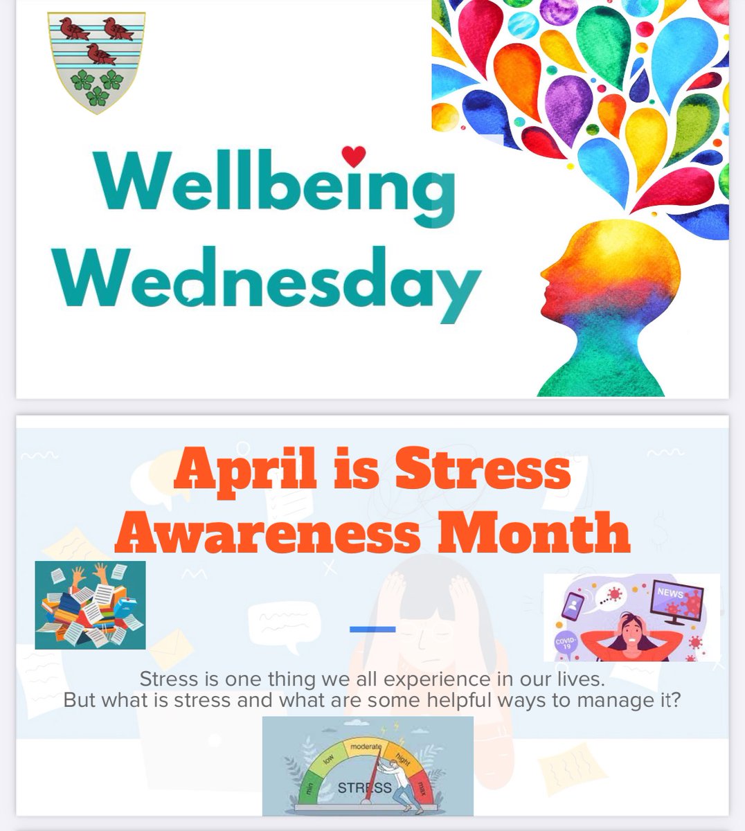 This weeks Wellbeing Wednesday @YsgolGreenhill is ‘Stress Awareness Month’ 😣💆🏼💆🏾 focusing on the causes of stress and helpful techniques to deal with stress 💪🏻 #teamgreenhill #bluewave #StressAwarenessMonth #selfcare #groundingtechniques