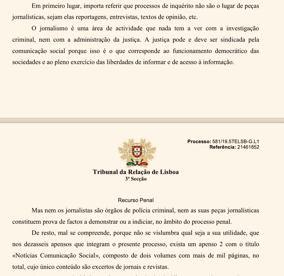 Recortes de jornais não são prova 😇
