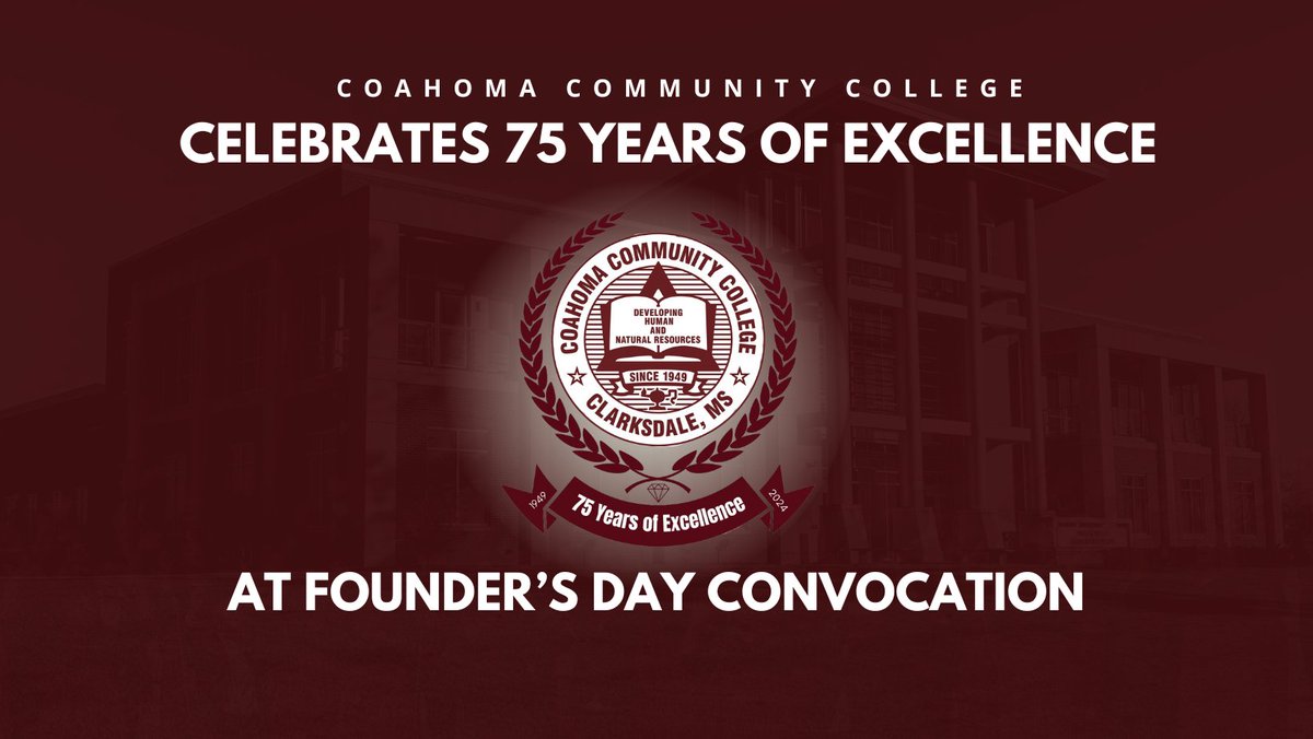 CCC proudly celebrated its Founder's Day Convocation, commemorating 75 years of educational excellence and achievement. To read more, visit: bit.ly/3UjqoHC #CoahomaProud #Since1949