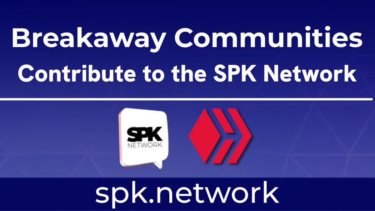 SPKweb3's tweet image. Call to Action! Contribute to the Development of the SPK Network's Breakaway Communities

Learn more 👉 peakd.com/hive-112019/@s…