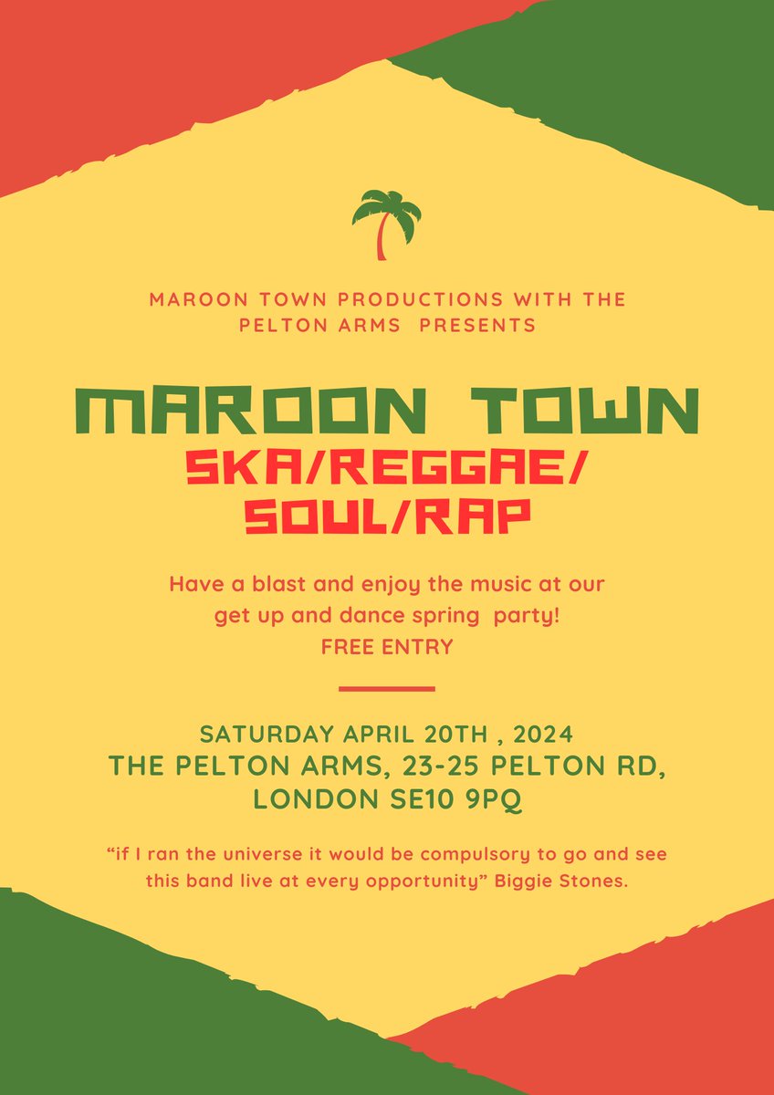 This Saturday from 8pm in South East London's finest live music pub. Great pizzas too!