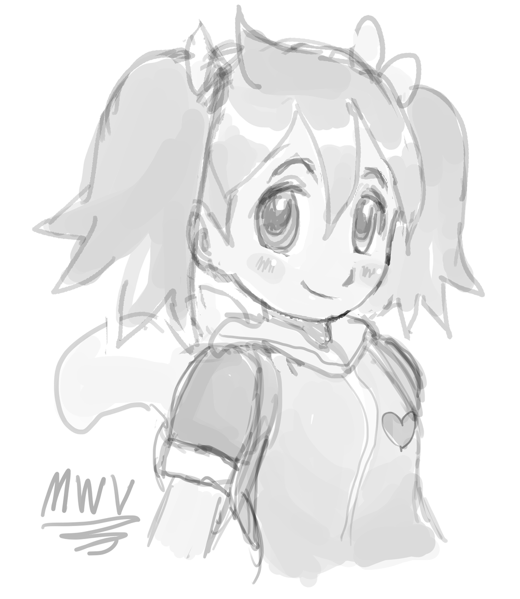 Sketch study of Sayaka from Ape Escape, because yes