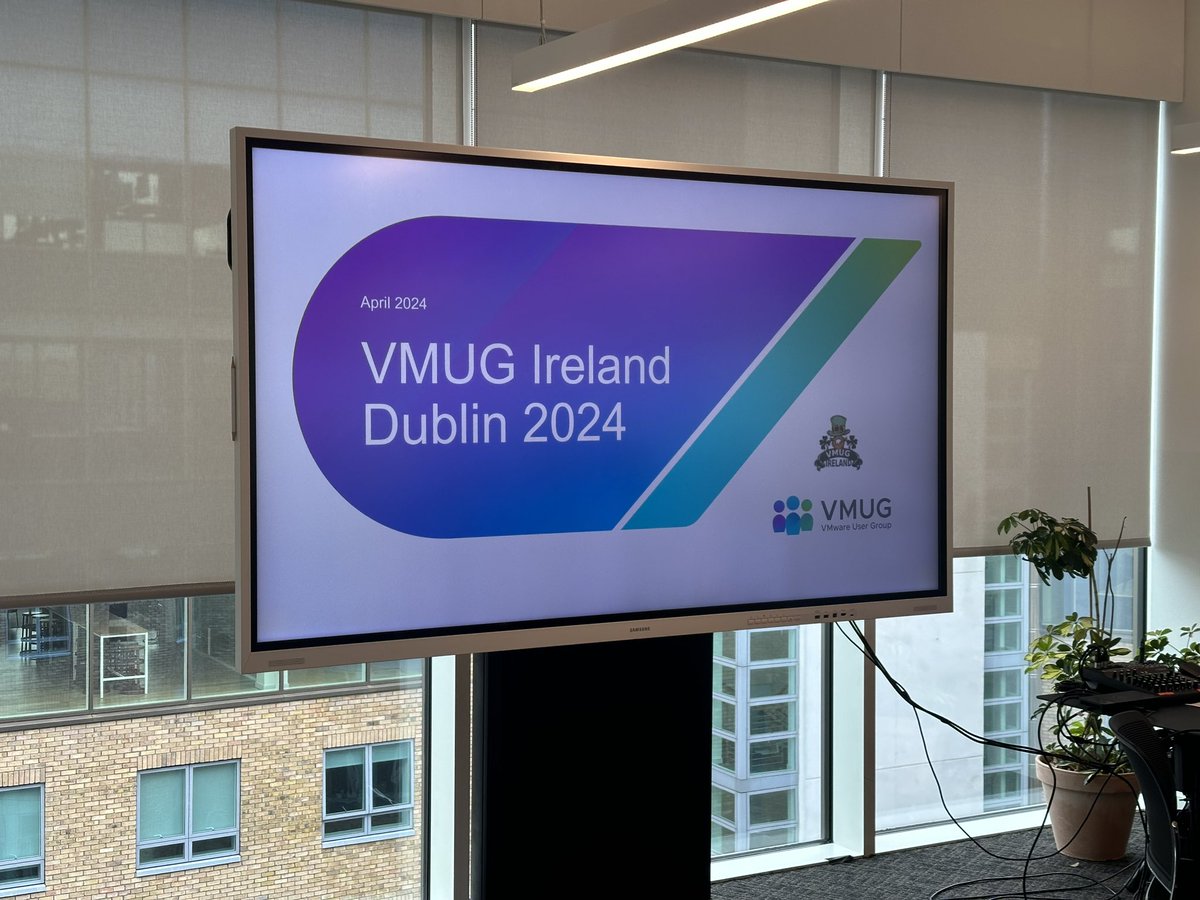 Great event @IrelandVMUG today in Dublin.. Informative sessions by @NHagoort , Diarmuid O'Sullivan, @CormacJHogan, Fletcher Kelly and @vStephanMcTighe Enjoyed chatting to other IT professionals, sharing HSCNI journey with #encompassNI using virtual technologies #vmug #vexpert