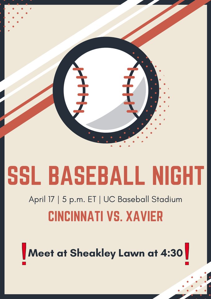 UCSportLeaders's tweet photo. Bearcats! Come out to our last SSL meeting of the semester. Watch your Bearcats take on rivals Xavier at 4:30 with the rest of SSL. See you then! https://t.co/aQqYj7rOOP