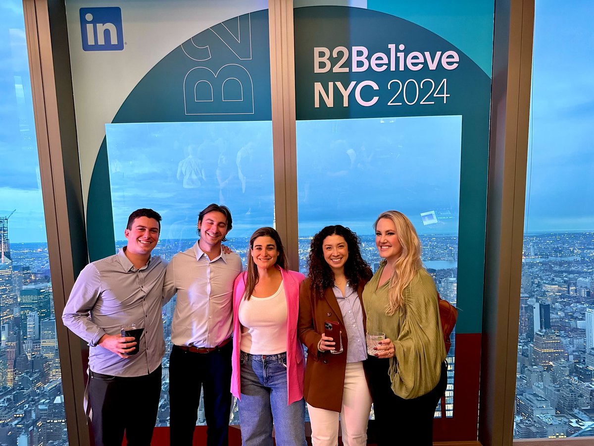 Some of our incredible QuickFrame and @weareMNTN team members went to NYC for @LinkedIn's #B2Believe2024 conference. They gave us the LinkedIn Marketing Partner Award for Collaboration — we couldn't be more honored! 🤝