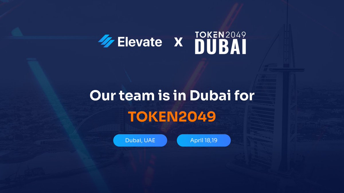 Web3Elevate's tweet photo. Elevate will be at #TOKEN2049 !

👥 Join us to dive into the latest innovations in blockchain space and network with top industry experts. Don't miss out on the chance to connect, engage, and explore synergies.

Boris Pavlovic , CEO of Elevate Web3 Solutions will be there. Feel free to reach out  if you want to meet.

Event Details: 

📅 Dates: April 18-19, 2024 
📍 Location: Madinat Jumeirah, Dubai, UAE 
🔗 For more details, check out the event website: https://t.co/CaUUEVDQUG

#web3marketing #crypto