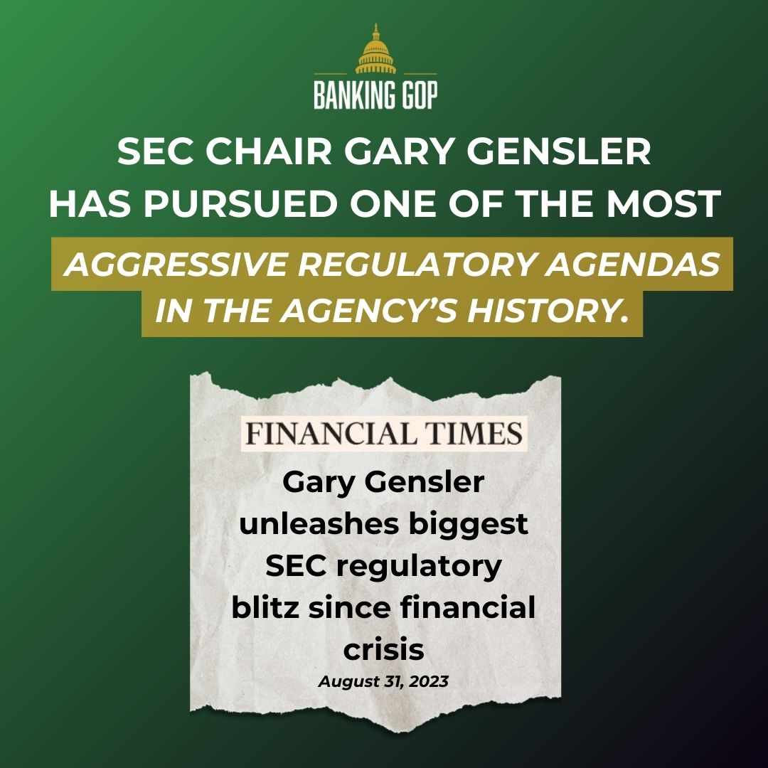 Over and over again, SEC Chair Gensler has disregarded the real-world impacts of his aggressive regulatory agenda while pushing left-wing political priorities. @SECGov's climate disclosure rule is no exception.