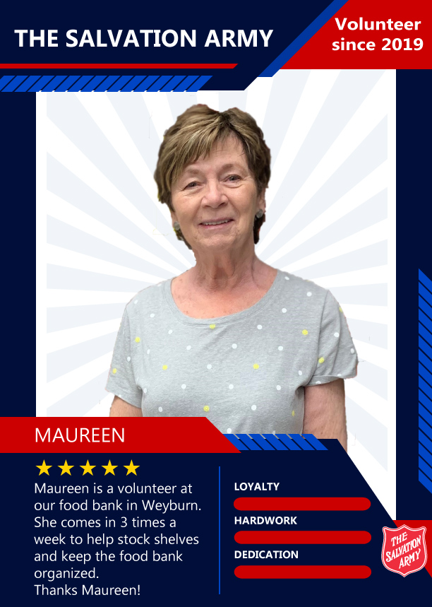 During #NationalVolunteerWeek, we're shouting out some of the special people who make a difference in their communities by #GivingHopeToday. Meet Maureen, a food bank volunteer from Weyburn. Thank you for your hard work and dedication Maureen!