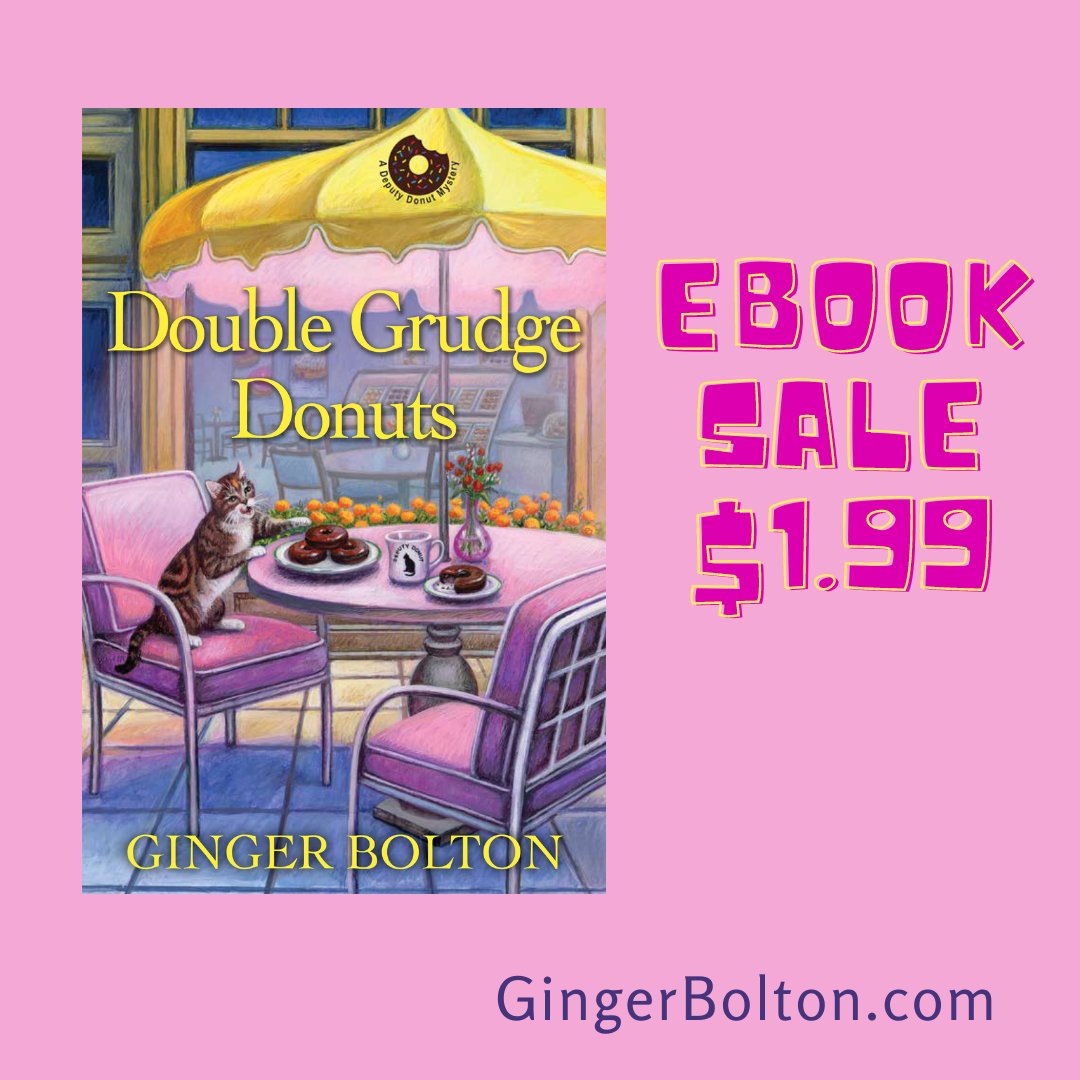 For a very limited time--the ebook of DOUBLE GRUDGE DONUTS is only $1.99 at most ebook retailers! #booksale #cozymystery