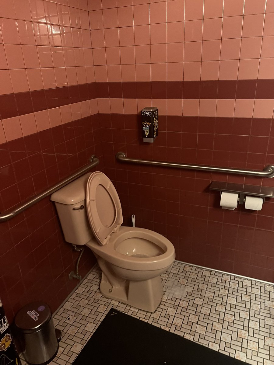 I’m always up for learning new tricks. What’s the purpose of the second liquid soap dispenser next to the toilet here?