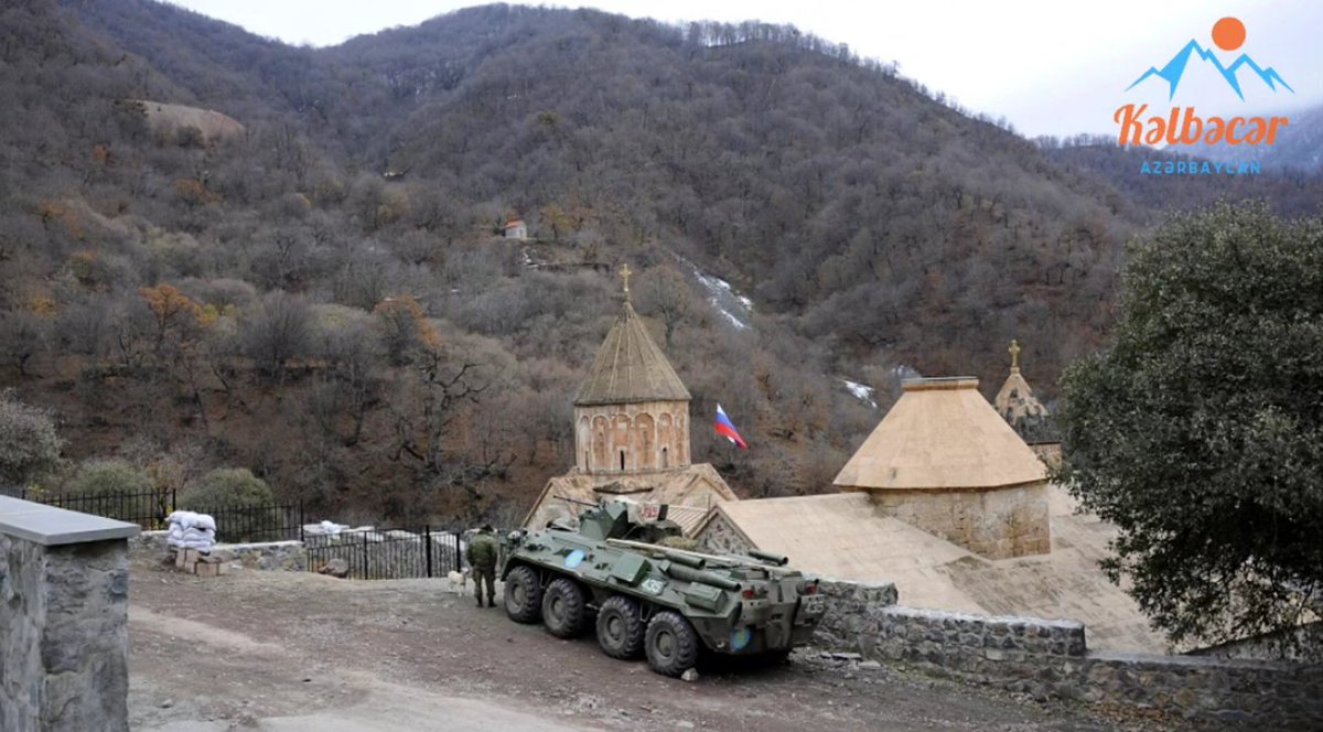 The process of withdrawal of the #Russian peacekeeping contingent from #Azerbaijan has begun.

The peacekeeping contingent completely left the territory of the #Khudaveng monastery, an Albanian temple, a few days ago. Monastery is currently guarded by the Azerbaijani police. 🇦🇿