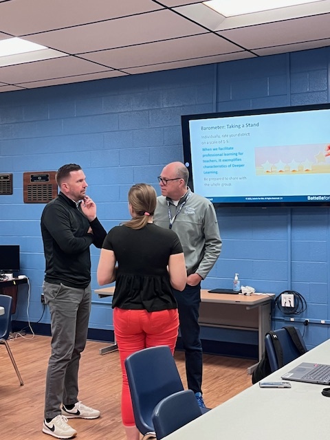 District teams from @BrunswickCSD and @WESchools are on an engaging design journey. Both teams, part of #BFKSOAR, have spent the past two days in our RoadMap process designing deeper learning for students and deeper professional learning for staff.