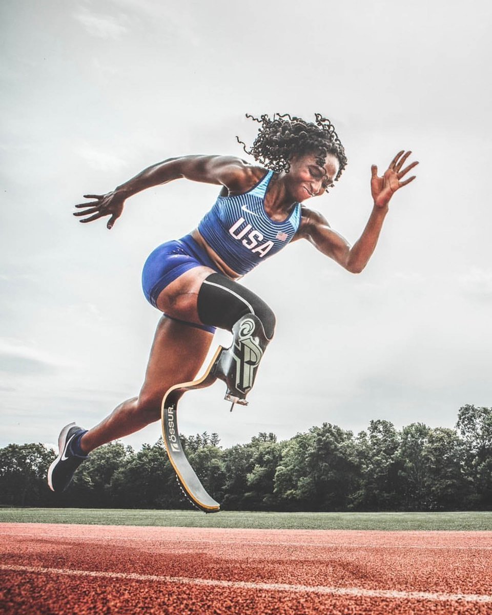 A car accident resulted in the loss of Femita Ayanbeku's right leg at age 11. She attended a CAF clinic + became the US women’s T64 100m National Champion after training just 6mo! An @OssurCorp grant will help her fulfill her next dream - the 2024 Paris Paralympic Games. #TeamCAF