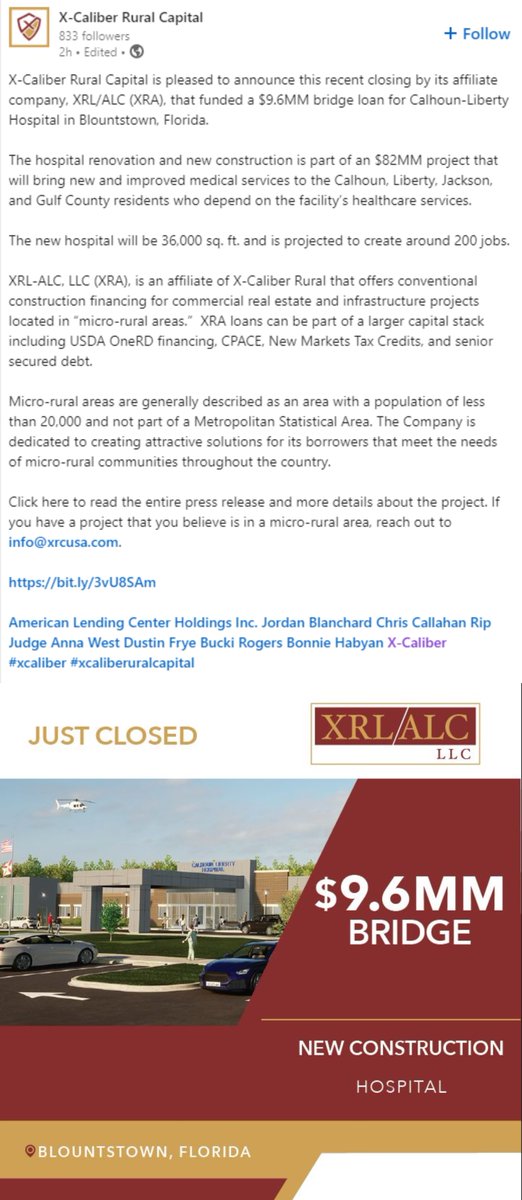 ALC is proud to join hands with X-Caliber on this amazing rural infrastructure project!

#ALCEB5 #OneRD #ruraldevelopment #InvestInRural #RuralHealth #CommunityDevelopment #EconomicGrowth #MicroRuralInvestment