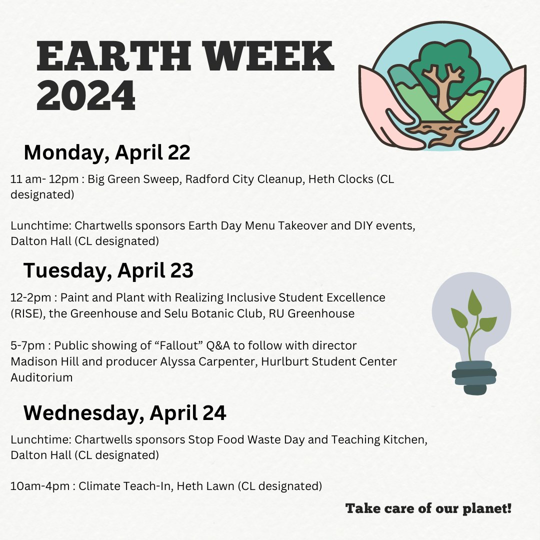 LeaderCitizen's tweet photo. Next week is Earth Week- Here's how you can celebrate!

#earthweek #citizenleader #opportunity https://t.co/5sKgMWBhmP